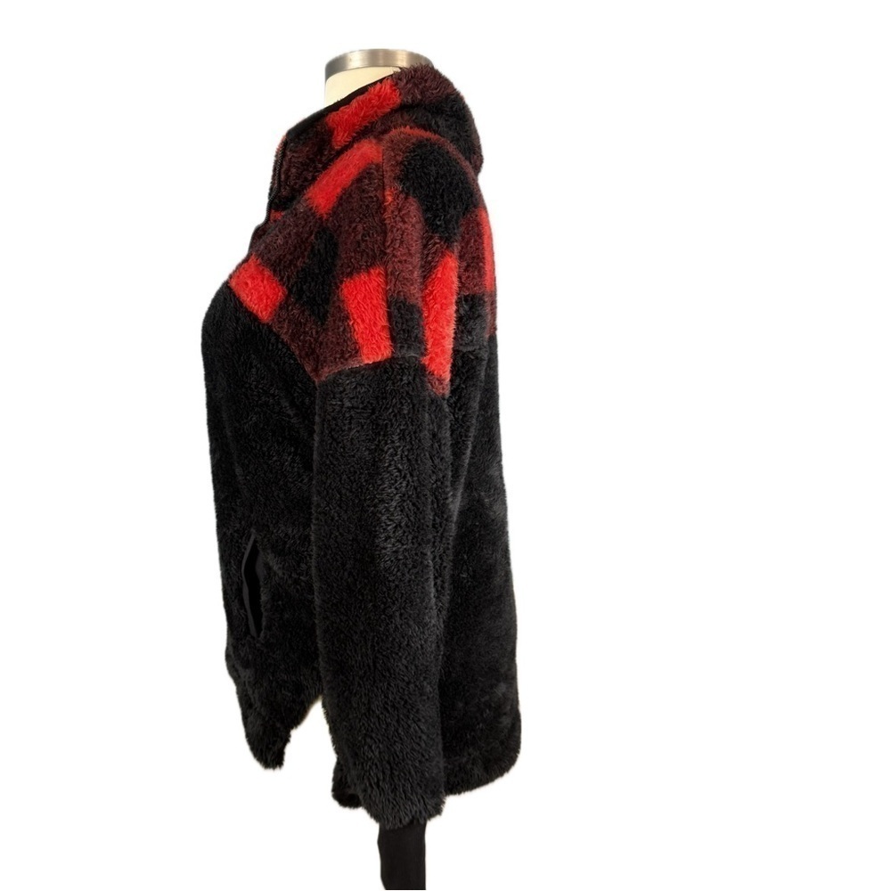LuLaRoe Sherpa Jacket 1/4 Zip Cozy Warm Large Bust 53” - 60” Length 28” - Picture 5 of 7